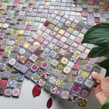 1x Crystal Glass Mosaic Art Craft Mosaic Tiles DIY Wall Background Decor No Glue