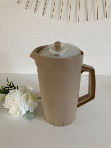Pichet Vintage Tupperware Blanc 1L, Fabriqué En France, Hauteur 17 Cm, état D'occasion