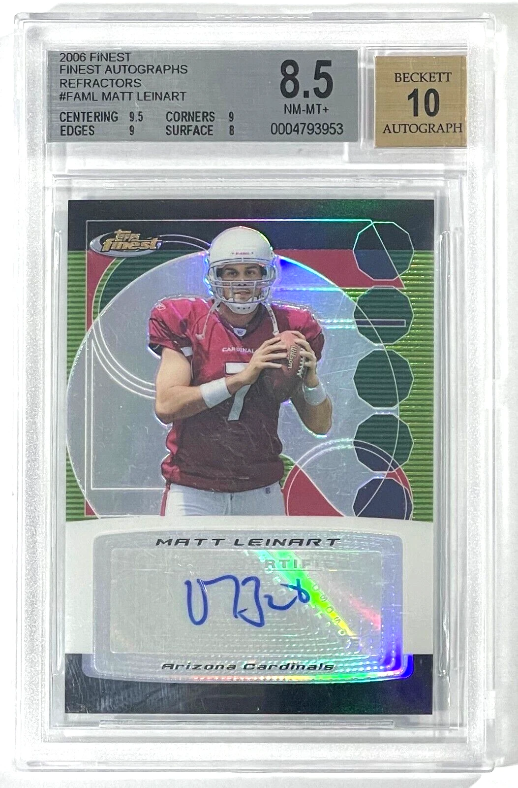 Matt Leinart Finest #152 Autograph-Refractor
