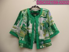 Pre-owned Maya Brooke Blazer 18w Green Print Style 25930