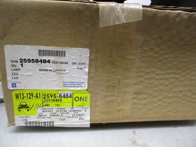 GMC Tail Light Left Driver Side GM 25958484 | Red Lens | Black Housing ...