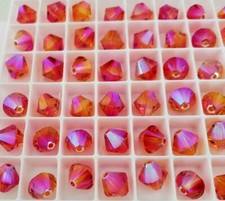 Swarovski 5328 8mm bicone beads, Fireopal Shimmer 2X 8pcs Limited Edition