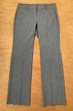 Ann Taylor pants Womens 8 Straight fit Wide Leg Navy crosshatch Unlined trouser