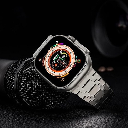 Cinturino Metallo Per Apple Watch Acciaio Massiccio Link 49mm 45mm 44mm 42mm 019 - Foto 6 di 7