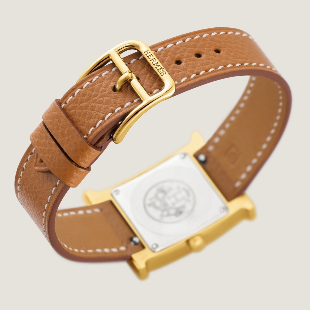 永遠を刻む【HELMES】Heure H Watch Small Gold Epsom PM 25mm Heure H watch, Small model, 25 mm | Hermès USA
