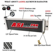 2 Row Aluminum Air to Water Intercooler Heat Exchanger 24"x 8" Core  Superchar