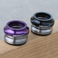 MERRITT BMX LOW TOP INTEGRATED BICYCLE HEADSET BLACK PURPLE