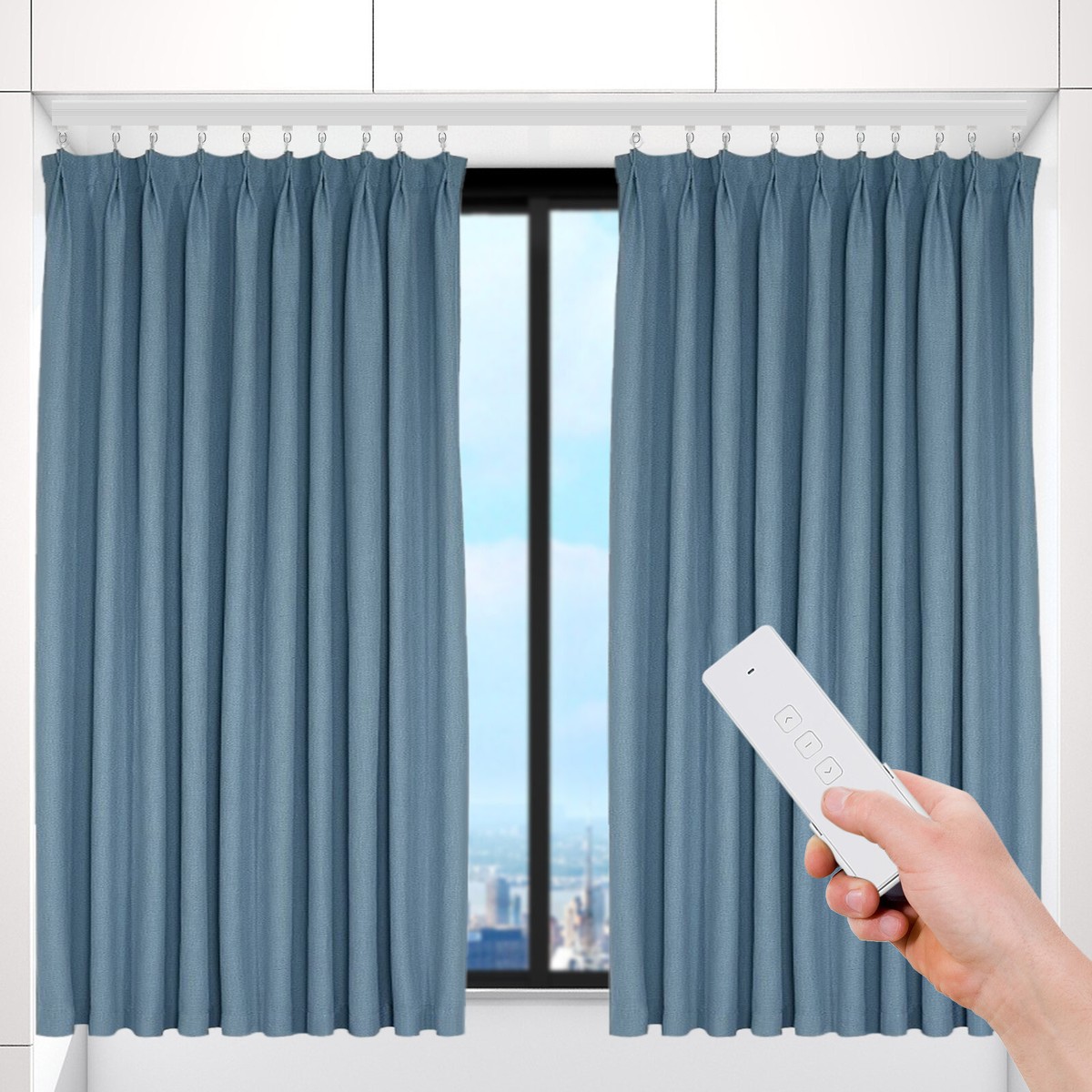 Gearwell Smart WiFi Curtain Motor, Aluminum Alloy, APP/Voice/Remote Control, 39.4ft Max Width