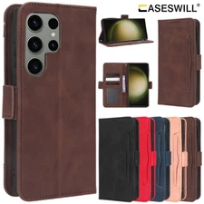 For Samsung Galaxy S25 S24 S23 S22 S21 Ultra S20 FE 5G Leather Wallet Case Cover
