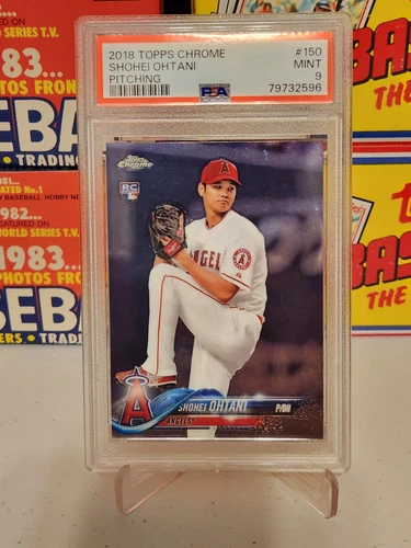 Shohei Ohtani RC 2018 Topps Chrome ROOKIE Card #150 Graded PSA 9 Mint Dodgers