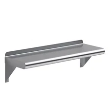 8" x 24" Metal Shelf | NSF Stainless Steel Wall Mount Floating Shelving ()