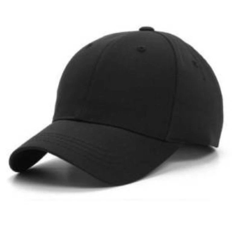 Black Baseball Cap Unisex Plain Casual Summer Sport Peak Hat One Size Adjustable