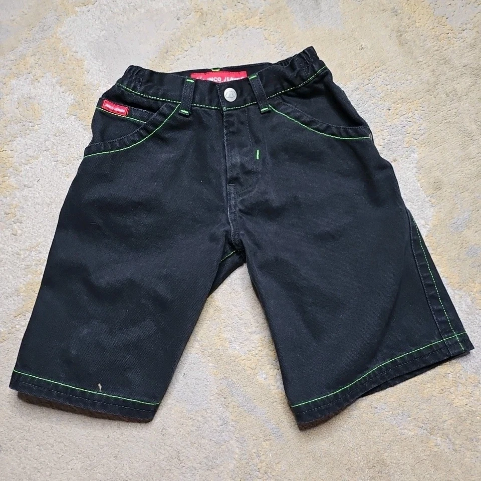Vintage Jnco Black Denim Shorts Jean Shorts Jorts Alligator Skate Youth Size 7x - Image 4 of 4