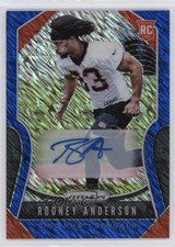 2019 Panini Prizm Rookies Blue Shimmer 5/10 Rodney Anderson #337 Auto 10ek