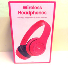 GEMS Over the Ear Wireless Headphones - Pink Folding bluetooth Built-In Control