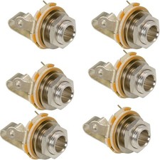 Mono 1/4 Inch TS 6.35mm Jack Output Connector Plug 6 Pack