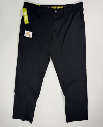 Lee X-treme Comfort Stretch Straight Khaki Pants Mens 40x32 NWT Black Work