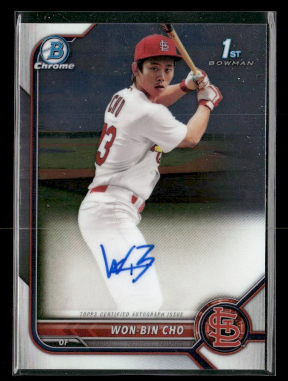 2022 Bowman Chrome Prospect Autographs #CPA-WC Won-Bin Cho Auto Cardinals