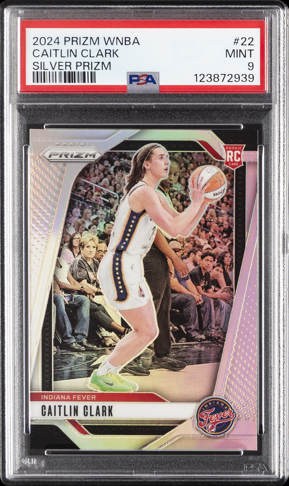 2024 PANINI PRIZM WNBA SILVER PRIZM #22 CAITLIN CLARK PSA 9