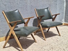 Poltrone Del Vera Vintage Anni '50 Legno Massello Design Nordico