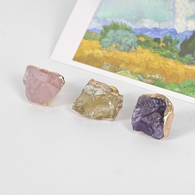 Luxury Natural Crystal Gem Handle Villa Hotel Wardrobe Cabinet Drawer Hardware