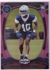 Nahshon Wright 2021 Certified Mirror Purple Rookie Card /10 Chicago Bears RC🔥