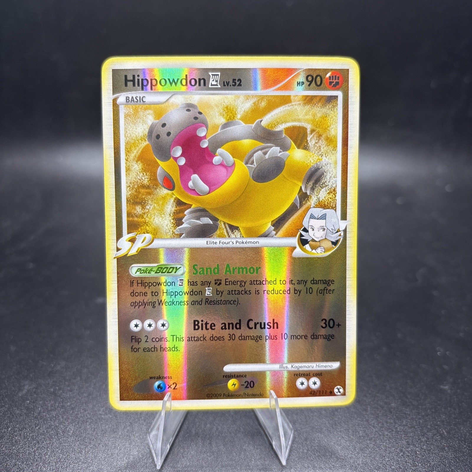 Hippowdon 4 42/111 Reverse Holo Platinum Rising Rivals Set Pokemon Card NM -j
