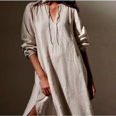 James Perse Linen Tunic Dress Style WLSL6576 Off White Size 2 MediumNWT