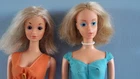 Two Vintage Deluxe Quick Curl Dolls PJ & Barbie with Hair Accessories 1970's