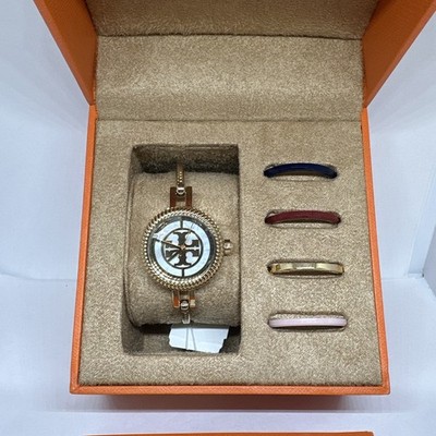 Tory Burch Reva TBW4029 Women Gold Tone Stainless Steel Analog