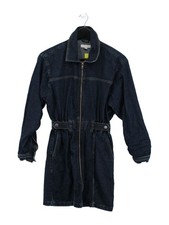Topshop Women's Playsuit UK 10 Blue 100 Cotton Playsuit