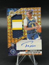2024-25 Panini Mosaic Rookie Patch Auto Tristen Newton Bronze /75 Jersey Match