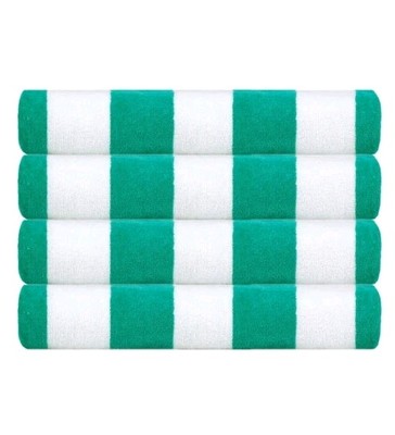 Mainstays Cabana 4-Pack Green Beach Towels, 58'' x 28'', Green