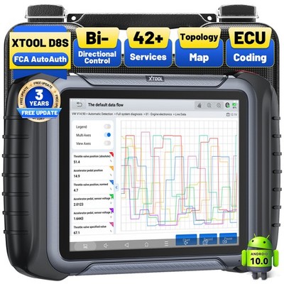 USED XTOOL D8S OBD2 Bidirectional All System Diagnostic Tool Topology 42+Service