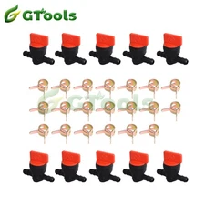 (10) 1/4" In-Line Straight Fuel Gas Shut-off / Cut-off Valves Petcock Motorcycle