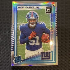 2025 Donruss Optic Abdul Carter Silver Holo Prizm Rated Rookie #300 GIANTS