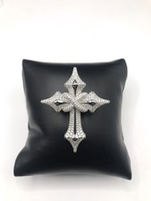 925 Sterling Silver 3.40CT MOISSANITE Cross men  s Pendant