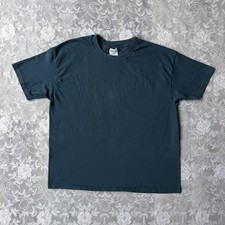 Vintage 90s Hanes Beefy-T Blank Single Stitch T Shirt Made In USA XXL Dark Teal