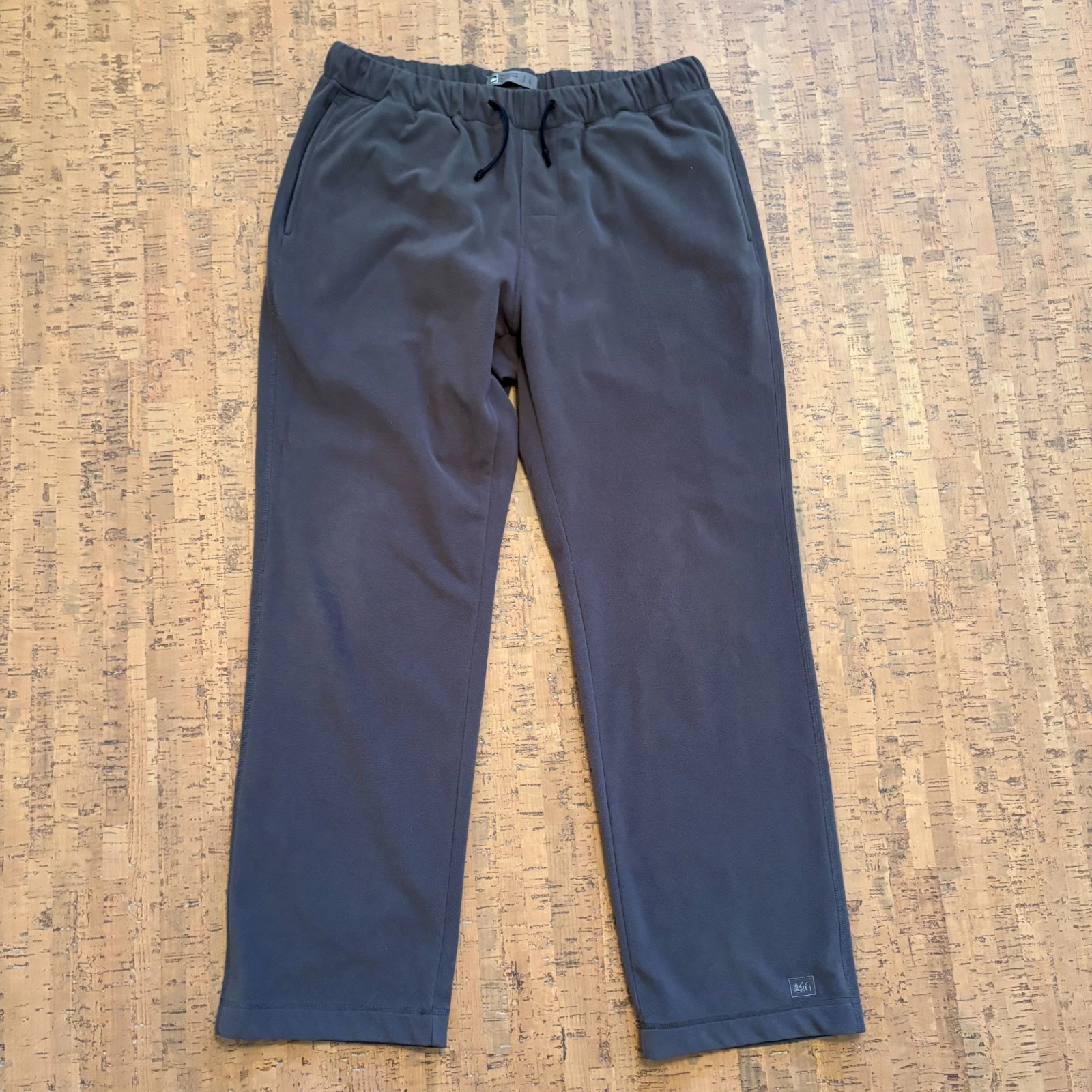 REI Co-op Men's L Grey Fleece Base Layer Pants Sleep Lounge Bottoms