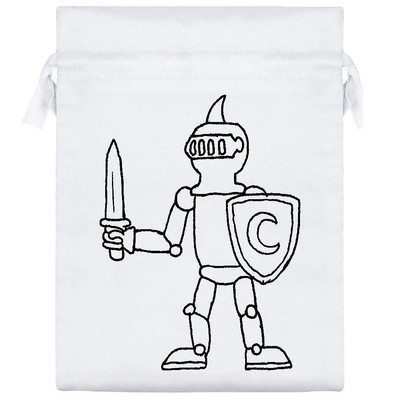 ''Knight In Armour'' Satin Kordelzug Tasche/Beutel (SB000410)