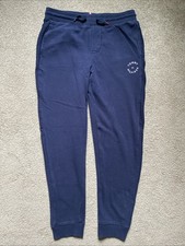 Tommy Hilfiger Blue Fleece Essential Fleece Joggers Size L 14/16 Circular Logo