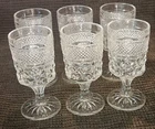 Set of 5  Vintage ANCHOR Hocking WEXFORD Clear Wine Glasses 5 oz, 5"