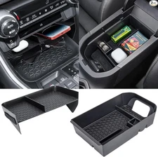2PCS Center Console Organizer Tray and Armrest Storage Box Compatible with 2025