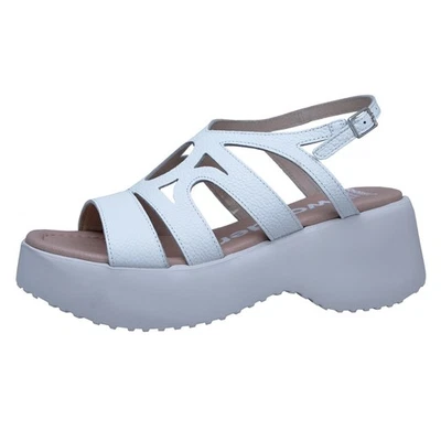 Wonders Sandalen Plattform Damen Weiß Leder D-9722 - Eleganz Und Komfort - Bild 1 von 4