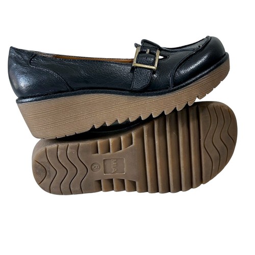 MIA Chunky Platform Mary Jane Wedge Size 6M Academia Lug Sole T Strap Preppy - Picture 11 of 13