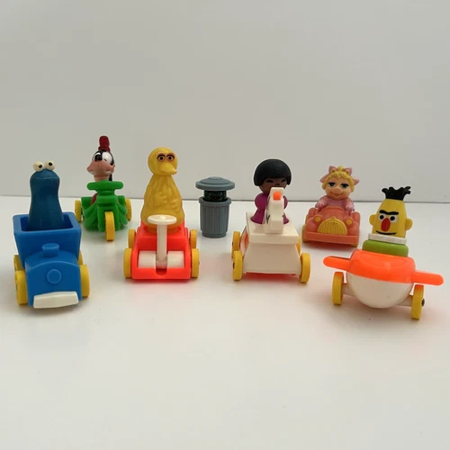 Sesame Street Muppets, Inc. Little People Vintage in Fisher Price Cars+Mixed Lot