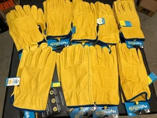 Lot of 9 Wells Lamont HydraHyde XL Men Water Resistant Breathable Leather Gloves
