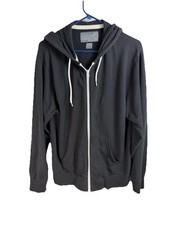 Old Navy Womens Full Zip Hoodie Sweatshirt Size L Black