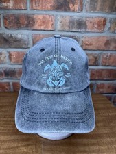 Gulf Of Mexico Est 1550 Stay Salty  Resist Turtle Logo Stone Gray Strapback Hat