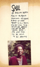 RARE VINTAGE 1970'S AFRICAN AMERICAN HANDWRITTEN POEM & PHOTO Poetry Black Art